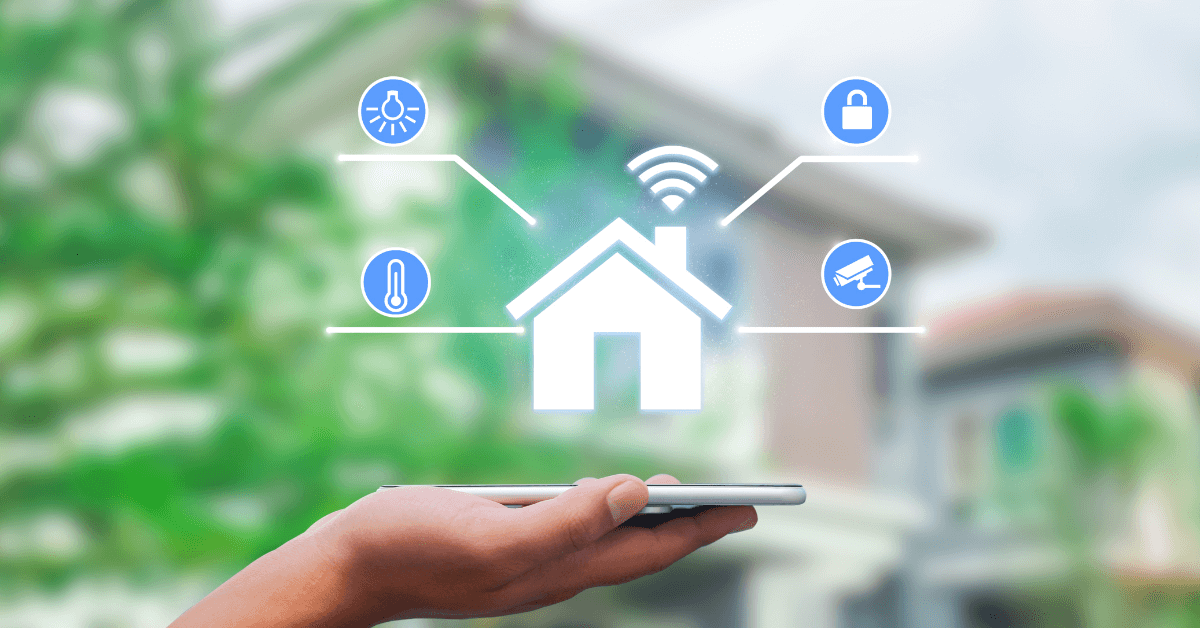 Smart home features including smart thermostat
